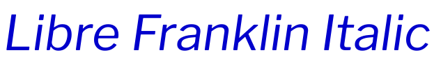 Libre Franklin Italic 字体